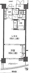 パシフィックビスタ3 1LDKの間取図画像