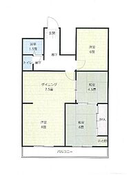 築港センタービル 4DKの間取り