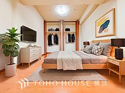 一日の疲れをいやしてくれる寝室。時を忘れて過ごす場所として過ごせるお部屋。