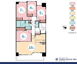 ヨコハマアイランドガーデン 4LDKの間取図画像