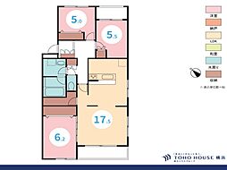 サニーウェル三溪園西館 3LDKの間取図画像
