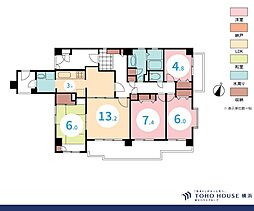 東急クリエール藤が丘B館 4LDKの間取図画像