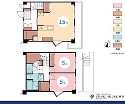 パークピア山手 2LDKの間取図画像