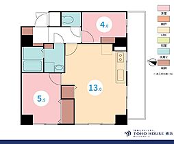 ふじやエンゼルハイム川崎第6 2LDKの間取図画像