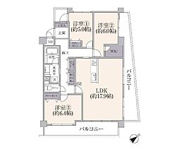 メディウス青葉台 3LDKの間取図画像