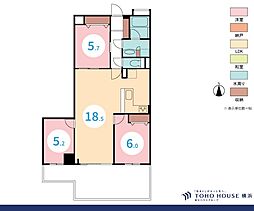港北ファミールハイツ10号棟 3LDKの間取図画像
