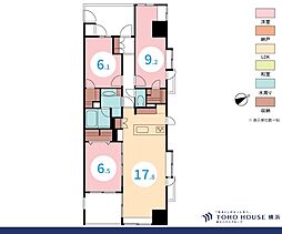 ドメス新横浜 3LDKの間取図画像