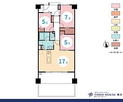 ウォルトンズコート長津田Bトラウトコート 3LDKの間取図画像