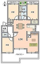 ベルピア1 3LDKの間取図画像