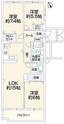 グローリアス小牧第3 3LDKの間取図画像