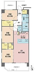 サンクレイドル川口2 3LDKの間取図画像