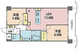 シンメイ志木マンション 2LDKの間取図画像
