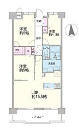 東急ドエルアルス鷺沼東 3LDKの間取図画像