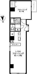 ライオンズマンション平河町K 1LDKの間取図画像