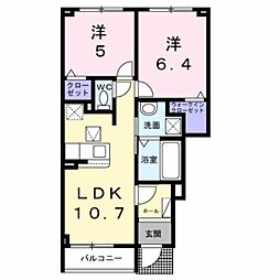 ドリーム パレス よこまち I 2LDKの間取図画像