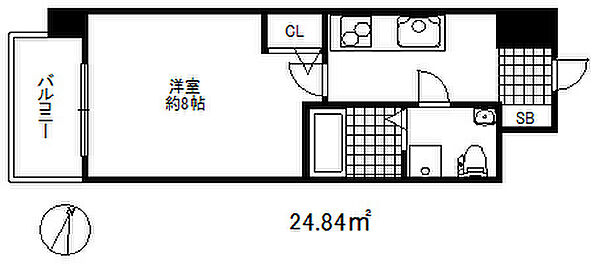 セレニテ三宮プリエ ｜兵庫県神戸市中央区日暮通４丁目(賃貸マンション1K・7階・24.84㎡)の写真 その2