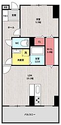 宮崎市松橋2丁目マンション 1LDKの間取図画像