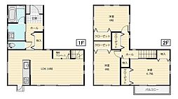 下那珂戸建 3LDKの間取り