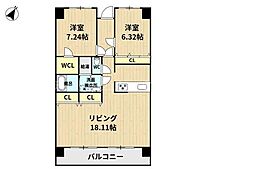 間取図画像 2LDK