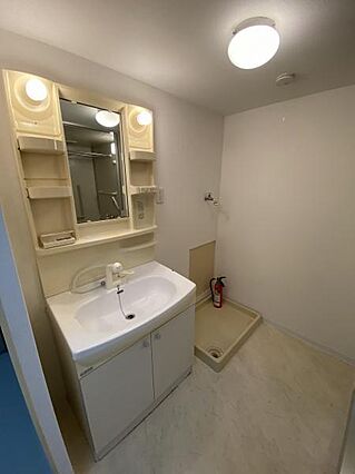 洗面スペースで...