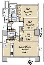 間取図画像 3LDK