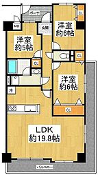 グレーシィ金剛アルティプラザ 3LDKの間取り