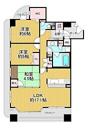 アリスト十三 3LDKの間取図画像