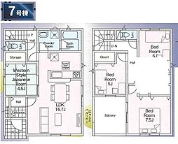 四街道市鹿渡第4　新築戸建て　7号棟9号棟