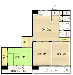 ソラリアコルテ 3SLDKの間取図画像