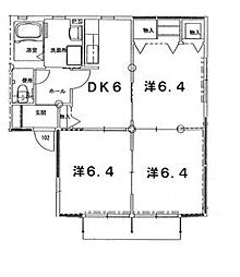 メゾン・ド・メヒタ2 1階3DKの間取り