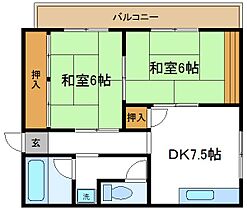 大洋ハイツ  ｜ 大阪府大阪市平野区平野本町１丁目（賃貸マンション2DK・2階・48.64㎡） その2