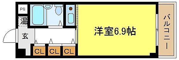 フラッツ加美西 ｜大阪府大阪市平野区加美西２丁目(賃貸マンション1R・3階・19.57㎡)の写真 その2