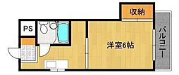 シャルマン加美東 1Kの間取図画像