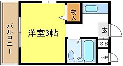 サンエクスプレス 1Kの間取図画像