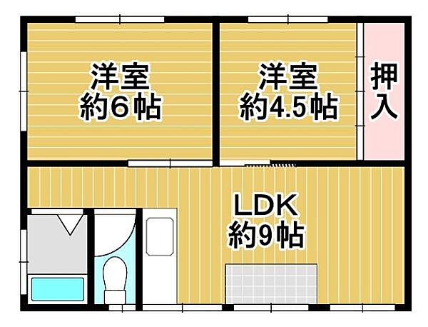 みずほ住宅 ｜大阪府大阪市大正区小林西２丁目(賃貸マンション2LDK・4階・38.00㎡)の写真 その2