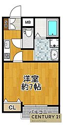 ココハウス 1Kの間取図画像