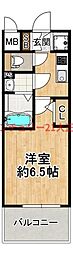 エスリード大阪エヴォルツ 1Kの間取図画像