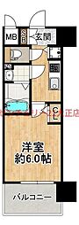 エスリード大阪エヴォルツ 1Kの間取図画像