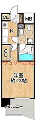 ウィルドゥ市岡 1Kの間取図画像