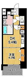メルディア大正D.C. 1DKの間取図画像