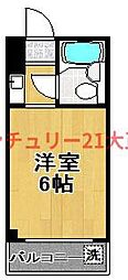 レガーレ大正 1Kの間取図画像