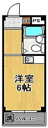 山下マンション ワンルームの間取図画像