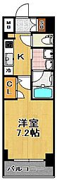 スプランディッド大阪WEST 1Kの間取図画像