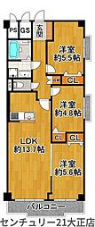 ドムール南恩加島 3LDKの間取図画像
