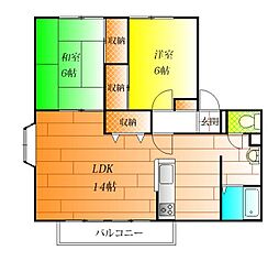 間取図画像 2LDK