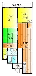 コートSU 2LDKの間取図画像