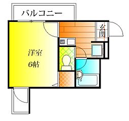 ツインツリーM&F ワンルームの間取図画像