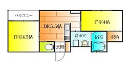 ドマーニ 2DKの間取図画像