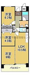 ルネパークプラザ 3LDKの間取図画像
