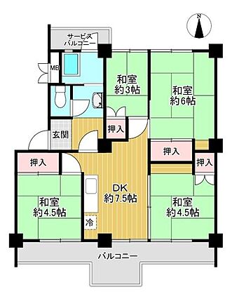 【間取り】南向...